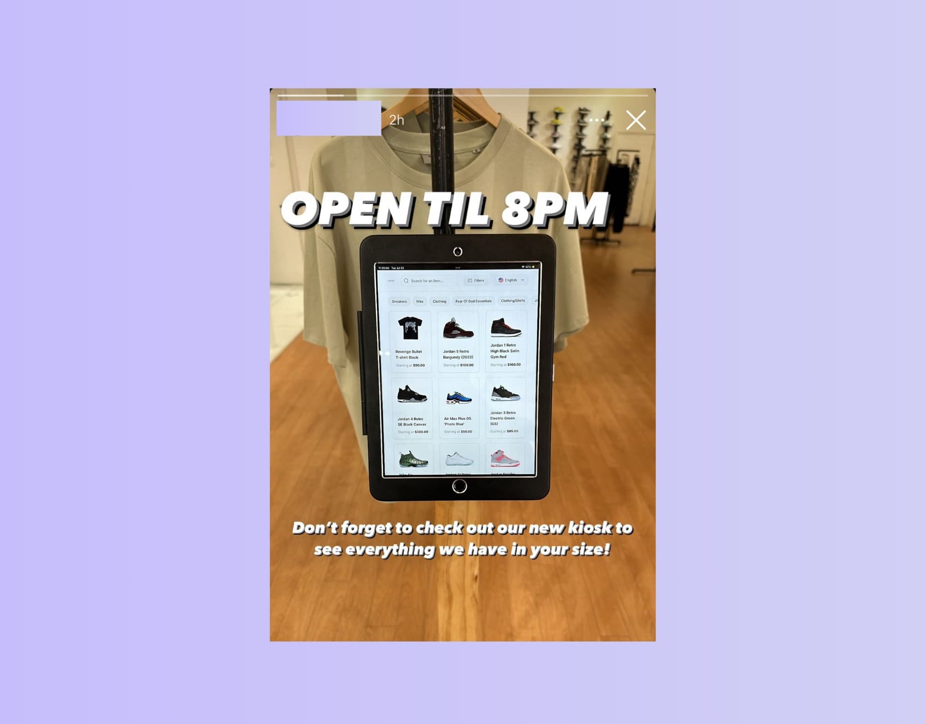 Image of Consignr's in-store kiosk being used at a client store