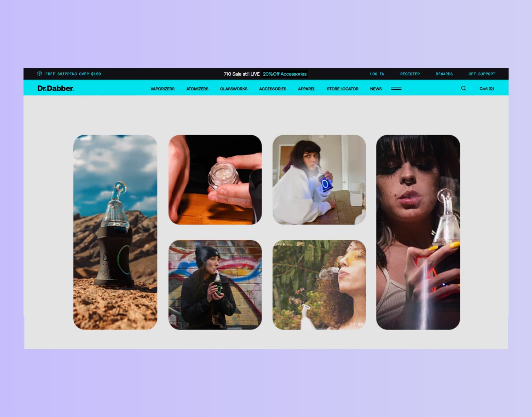 Dr.Dabber's product page redesign, featuring the lifestyle gallery