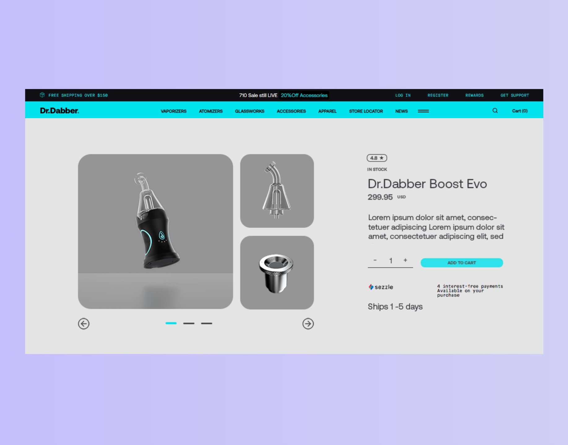 Dr.Dabber's product page redesign