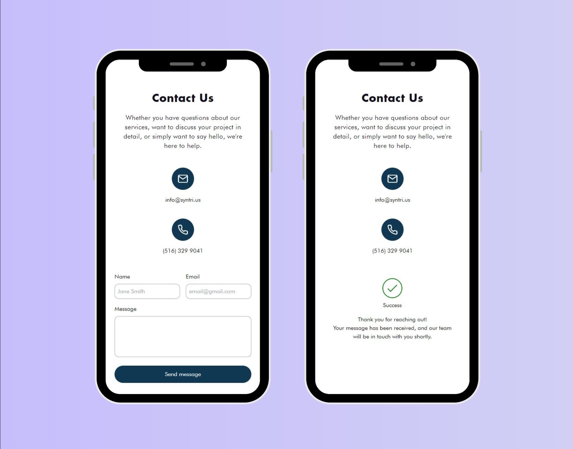 Contact Form on Syntri.us